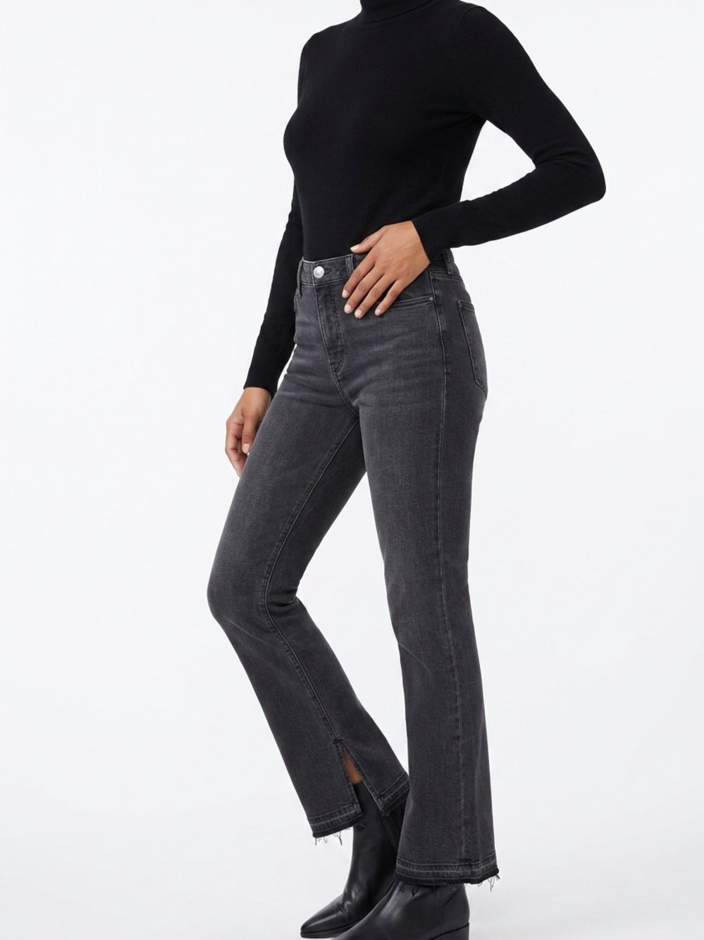 HUDSON | High-Rise Heartbreaker Slim Bootcut Jeans in Wash Black Women’s Size 32